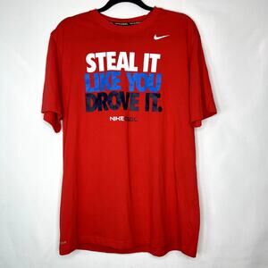 Nike Baseball Dri Fit " Steal It Like You Drove It " T-Shirt Mens Sz XL